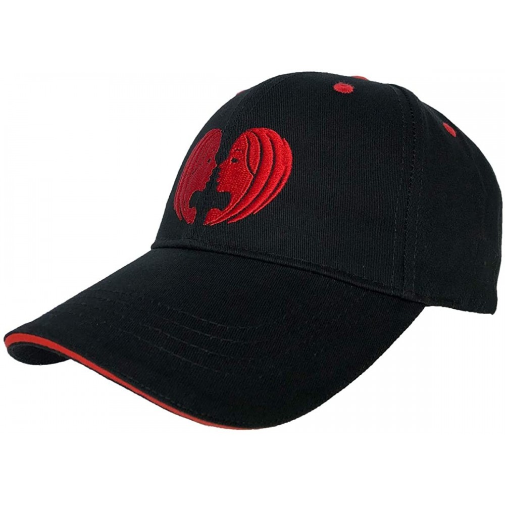 Baseball Caps 100% Cotton Baseball Cap Zodiac Embroidery One Size Fits All for Men and Women - Gemini/Red - CB18IDQ5DI4 $18.40