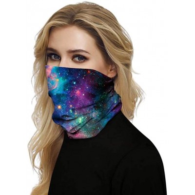 Balaclavas Multifunctional Seamless Face Mask Bandanas Headband Neck Gaiter for Dust-Sun UV Protection - Blue Star - CN197U5L...