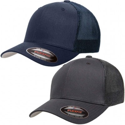 Baseball Caps Flexfit Trucker Hat for Men and Women - Breathable Mesh- Stretch Flex Fit Ballcap w/Hat Liner - CD18EUYS4HS $47.09