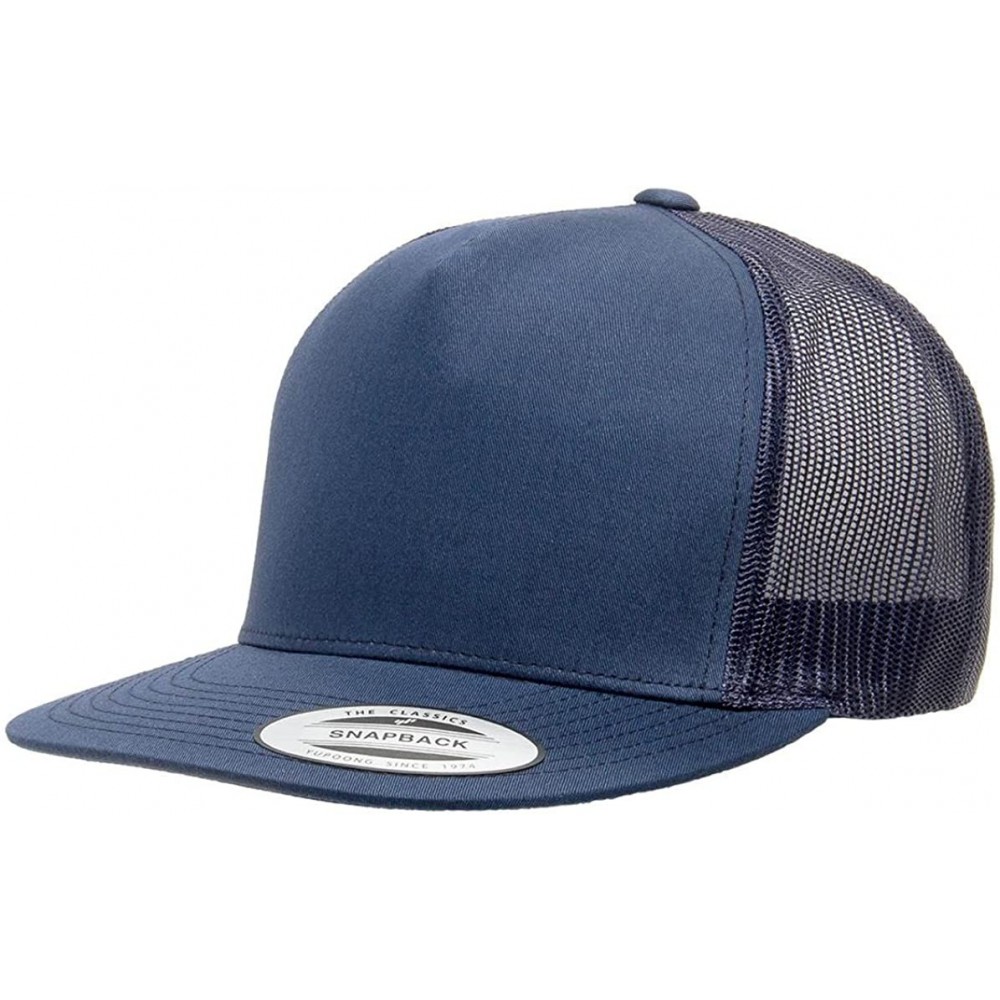 Baseball Caps Adjustable Snapback Classic Trucker Hat 6006 - Navy - CX11G6M7ZPV $7.50