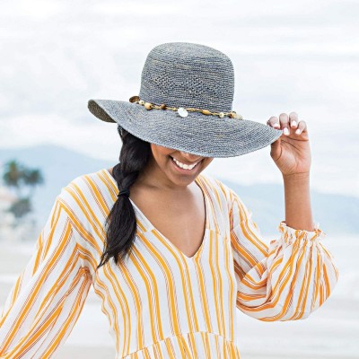 Sun Hats Women's Ojai Sun Hat - Adjustable- Broad Brim- Elegant Style- Designed in Australia - Dusty Blue - CZ192Q0G484 $49.17