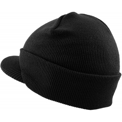 Skullies & Beanies Thick and Warm Mens Daily Cuffed Beanie OR Slouchy Made in USA for USA Knit HAT Cap Womens Kids - CQ19399E...