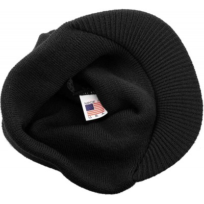 Skullies & Beanies Thick and Warm Mens Daily Cuffed Beanie OR Slouchy Made in USA for USA Knit HAT Cap Womens Kids - CQ19399E...