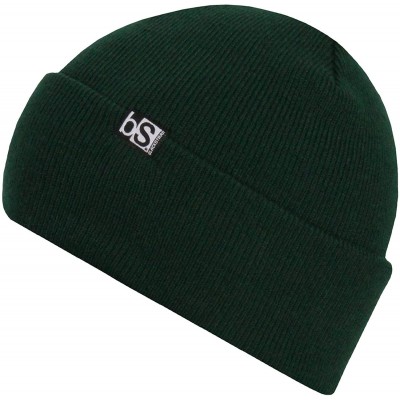 Skullies & Beanies Essential Beanie Hat with Flip Tag Multi-Season Headwear for Men and Women (One Size) - Forest - CK18DO68O...
