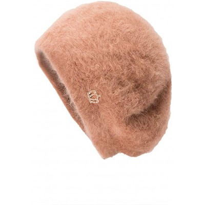 Skullies & Beanies Men Women Winter Design Crown Solid Ear Protector Slouchy Berets Hat Khaki - CZ18KA2KGO4 $10.14