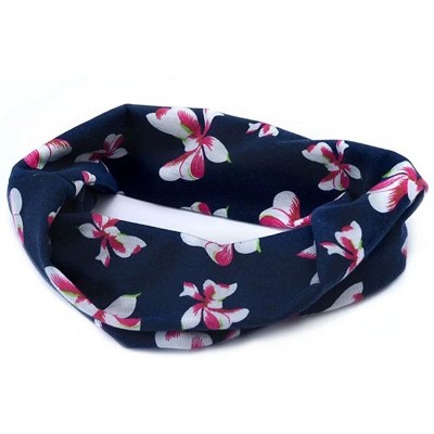 Headbands Boho Headbands for Women Retro Printed Floral Hair Bands Seamless Elastic Band Headband Fashion Head wrap - CG18UXG...