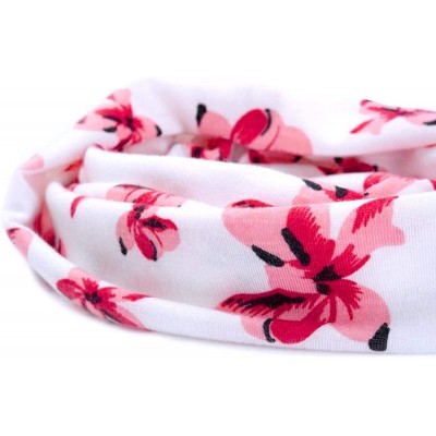 Headbands Boho Headbands for Women Retro Printed Floral Hair Bands Seamless Elastic Band Headband Fashion Head wrap - CG18UXG...