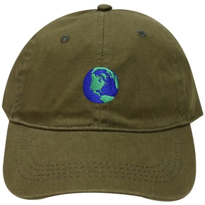 Baseball Caps Earth Cotton Baseball Dad Cap - Olive - C817YQSHML8 $10.61