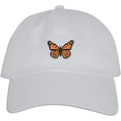 Baseball Caps Monarch Butterfly Embroidered Dad Cap Hat Adjustable Polo Style Unconstructed - White - CS1878ML838 $15.12