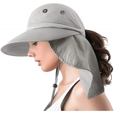 Sun Hats Outdoor Protection Foldable Packable - Light Grey - CY194079UQX $10.41