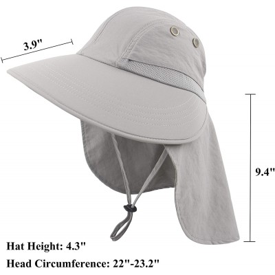 Sun Hats Outdoor Protection Foldable Packable - Light Grey - CY194079UQX $10.41