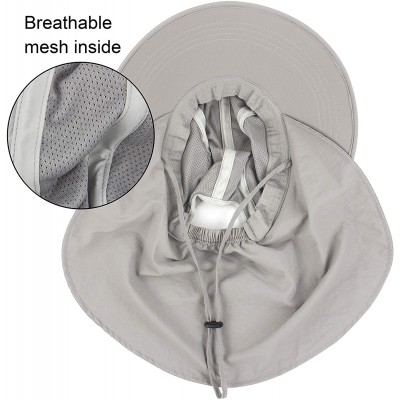 Sun Hats Outdoor Protection Foldable Packable - Light Grey - CY194079UQX $10.41