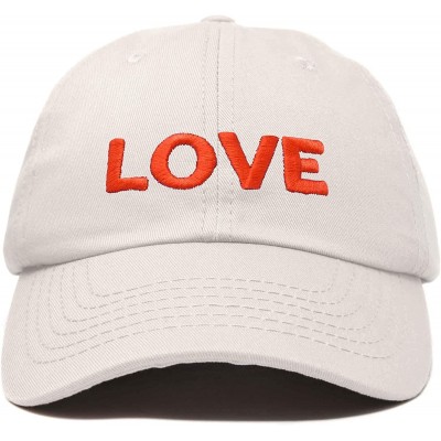 Skullies & Beanies Custom Embroidered Hats Dad Caps Love Stitched Logo Hat - Beige - C918M7UGSH8 $10.58
