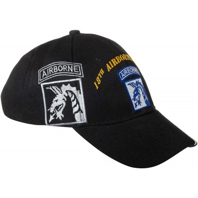 Baseball Caps Officially Licensed US Army 18th Airborne Corps Sky Dragons Embroidered Black Adjustable Baseball Cap - C818NG3...