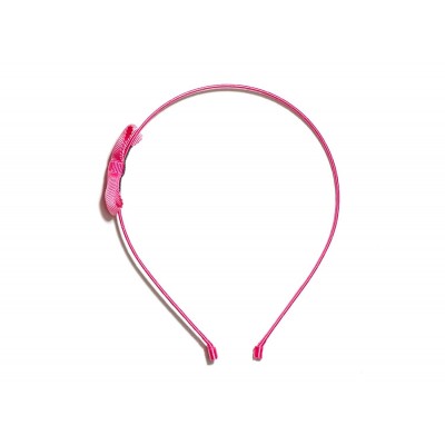 Headbands Girls"Lana" Small Grosgrain Bow Headband O/S Hot Pink - Hot Pink - CP11XSBNB3X $11.67