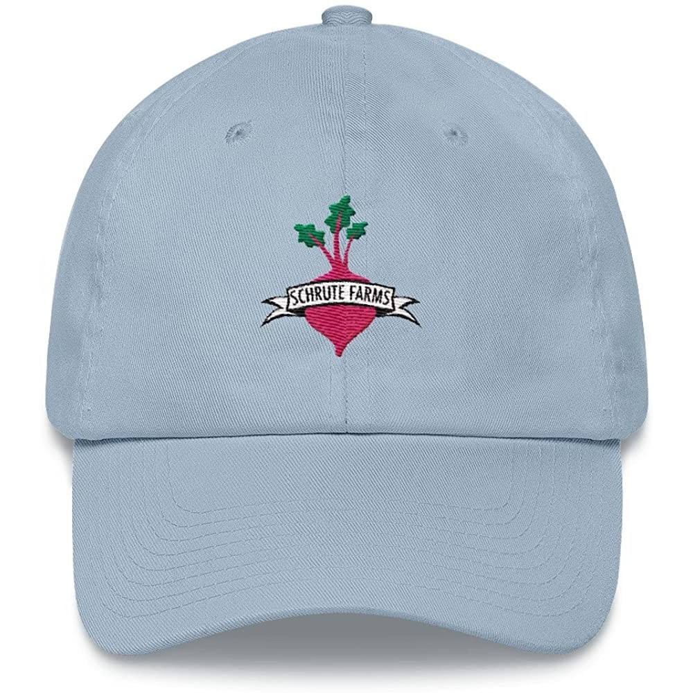 Baseball Caps Schrute Farms The Office Hat Dwight Schrute Beet Farm Embroidered The Office Fan Gift - Light Blue - CU18CIC0Q9...