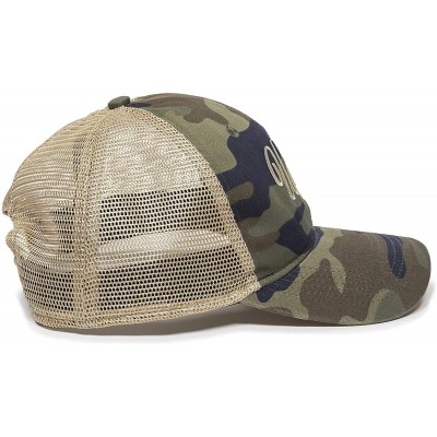 Baseball Caps USA Embroidered Snapback Hat - Adjustable Mesh Back Baseball Cap for Women - Camo - CM18WA2NQQD $14.17