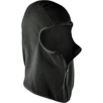 Balaclavas Black Micro-Fleece Balaclava with Zipper - Zipper Closure - C9111NG5KI9 $9.27