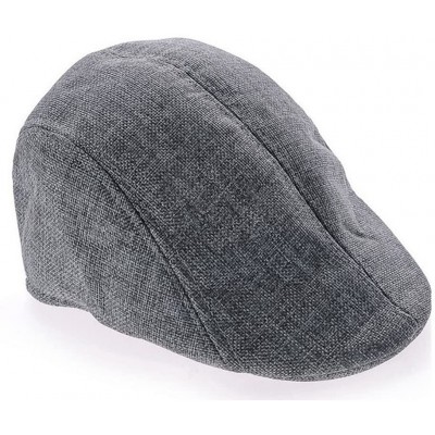 Newsboy Caps Men Golf Driving Sun Flat Cabbie Newsboy Unisex Herringbone Duckbill Ivy Hat Cap - Gray - CZ187KEY69S $7.91