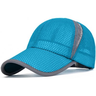 Sun Hats Unisex Summer Baseball Hat Sun Cap Lightweight Mesh Quick Dry Hats Adjustable Cap Cooling Sports Caps - Lake Blue - ...