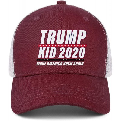 Baseball Caps Trump-2020-white-and-red- Baseball Caps for Men Cool Hat Dad Hats - Trump Kid 2020 - CQ18U0LWDNW $17.19