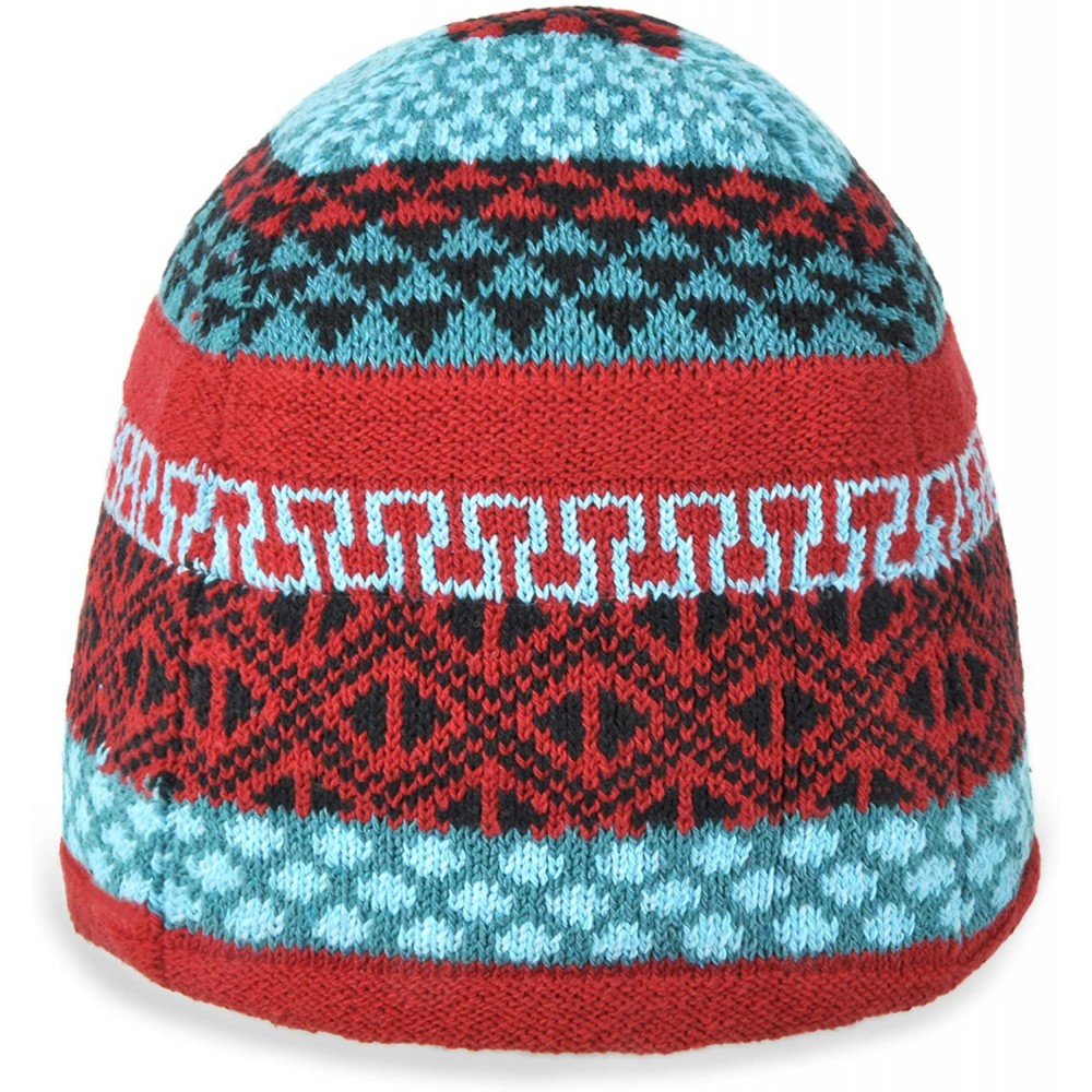 Skullies & Beanies Brand Knit Beannie for Men Women- USA Made- Recycled Cotton Yarn - Mars - CE183D3SYO3 $28.14