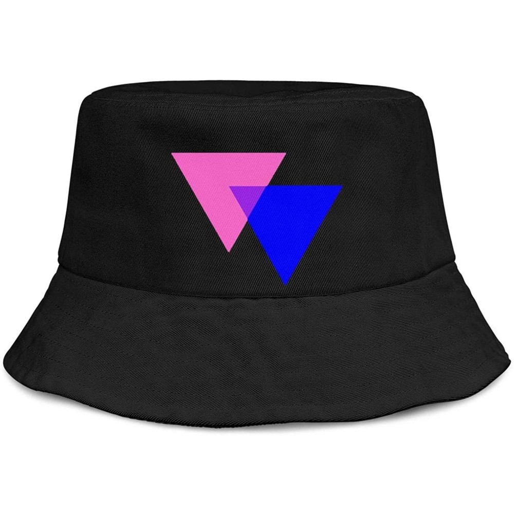 Sun Hats Unisex Bigfoot Flamingo Protection Packable - Bisexual Pride Triangles-2 - CU18WO2RTHN $13.63