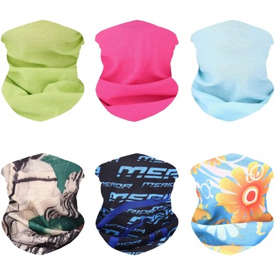 Balaclavas 6Pcs Face Bandana Neck Gaiter Multifunctional Headband Headwrap Balaclava - B - CT197XWE7ER $12.25