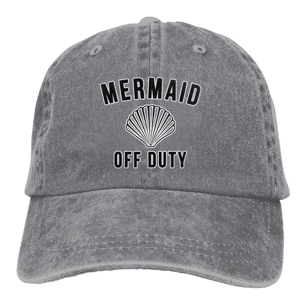 Skullies & Beanies Mermaid Off Duty with Fish Tail Retro Cowboy Hat Sports Adjustable Denim Hat Baseball Caps ForAdult - Ash ...