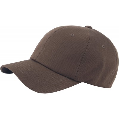 Baseball Caps Men Plain Cotton Basic Baseball Cap Plus Big Size 2XL 3XL 4XL Hat Truckers - Brown - CS18G3CZZLS $22.48