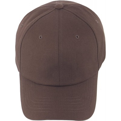 Baseball Caps Men Plain Cotton Basic Baseball Cap Plus Big Size 2XL 3XL 4XL Hat Truckers - Brown - CS18G3CZZLS $22.48