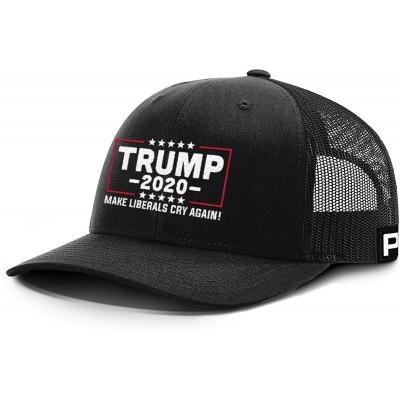 Baseball Caps Trump Hat 2020 Make Liberals Cry Again Mesh Back - Black Front / Black Mesh - C718UCOK2K7 $17.33