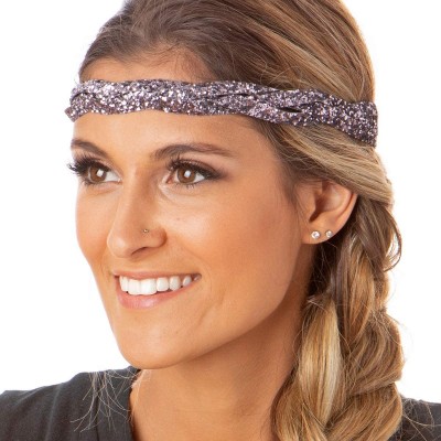 Headbands Women's Adjustable Cute Fashion Bling Glitter Headband Braid Hairband Gift Pack - CX18YTD2Z3N $22.70