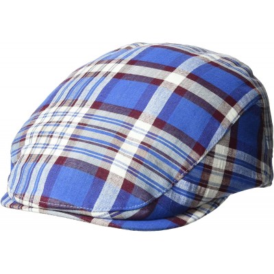 Newsboy Caps Men's Mastron Checked Ivy Cap - Marina Plaid - C4186DYIOWD $32.96