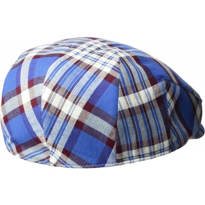 Newsboy Caps Men's Mastron Checked Ivy Cap - Marina Plaid - C4186DYIOWD $32.96