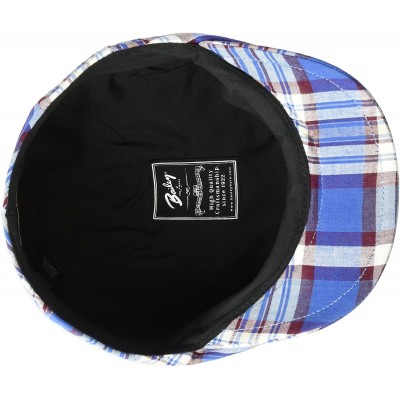 Newsboy Caps Men's Mastron Checked Ivy Cap - Marina Plaid - C4186DYIOWD $32.96