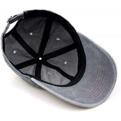 Baseball Caps Women Men Vintage Jeans Washed Distressed Baseball Cap Twill Adjustable Dad Hat - A-grey - CF18G24U5T0 $10.39