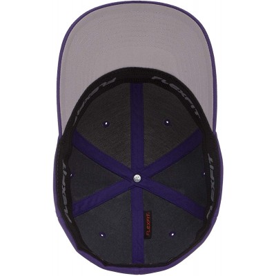 Baseball Caps Men's Athletic Baseball Fitted Cap - Purple - CG192X98IIE $11.98