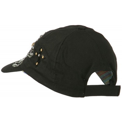 Baseball Caps Sequin and Glitter Cross Baseball Cap - Black - C511VSYE13B $29.38