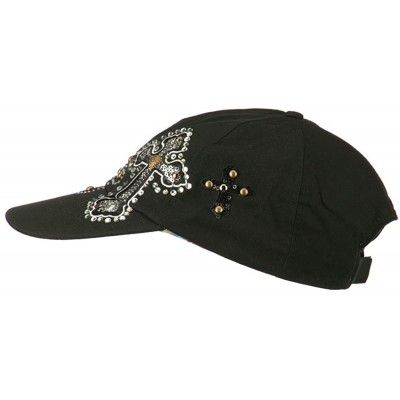Baseball Caps Sequin and Glitter Cross Baseball Cap - Black - C511VSYE13B $29.38