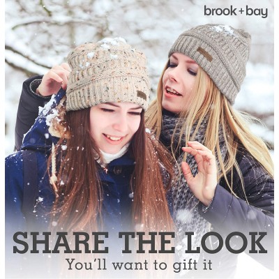 Skullies & Beanies Cable Knit Beanie for Women - Warm & Cute Multicolored Winter Knitted Caps for Cold Weather - Gray - C4185...
