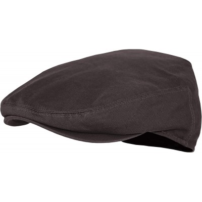 Newsboy Caps Premium Cotton Newsboy Mens Scally Foldable Solid Color Ivy Flat Cap - Brown - CO18UIDA2M2 $13.59