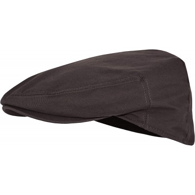 Newsboy Caps Premium Cotton Newsboy Mens Scally Foldable Solid Color Ivy Flat Cap - Brown - CO18UIDA2M2 $13.59