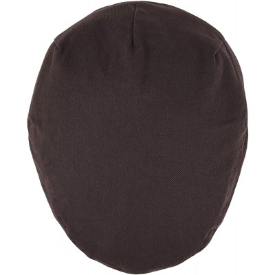 Newsboy Caps Premium Cotton Newsboy Mens Scally Foldable Solid Color Ivy Flat Cap - Brown - CO18UIDA2M2 $13.59