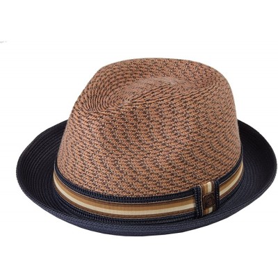 Fedoras Mens Summer Foldable Packable Trilby Hat - Sand - CB12ESXBAAN $41.75