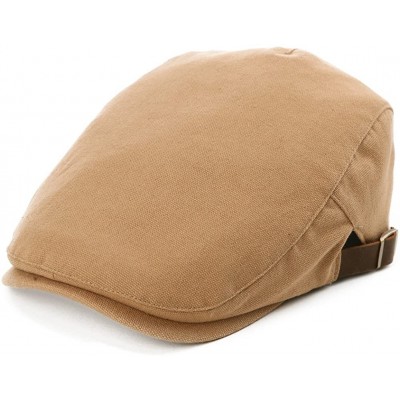 Newsboy Caps Summer Mens Cotton Flat Cap Ivy Gatsby Newsboy Driving Irish Cabbie Golf Hat - 89337camel - CH18RHCUDDE $17.51