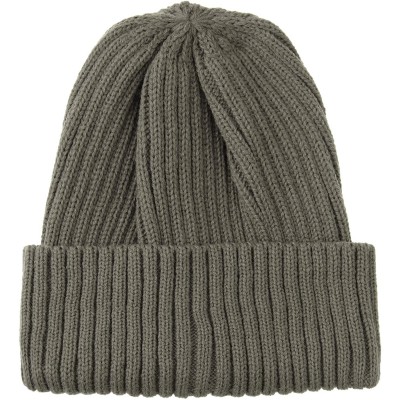 Skullies & Beanies Knitted Ribbed Beanie Hat Basic Plain Solid Watch Cap AC5846 - Brown - CQ187E3UZAM $14.64