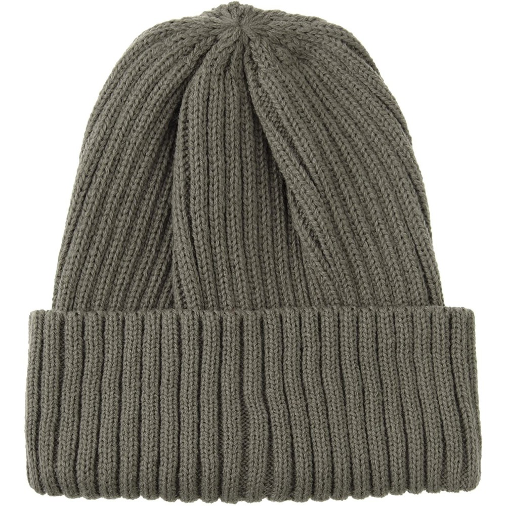 Skullies & Beanies Knitted Ribbed Beanie Hat Basic Plain Solid Watch Cap AC5846 - Brown - CQ187E3UZAM $14.64