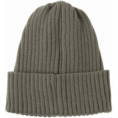 Skullies & Beanies Knitted Ribbed Beanie Hat Basic Plain Solid Watch Cap AC5846 - Brown - CQ187E3UZAM $14.64