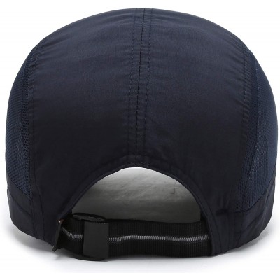 Baseball Caps Unisex Baseball Cap UPF 50 Unstructured Hat with Foldable Long Large Bill - A-dark Blue-m/L - C81863C6O25 $9.16